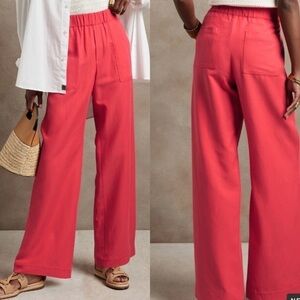 BANANA REPUBLIC Wide Leg Linen Pants PETITE
